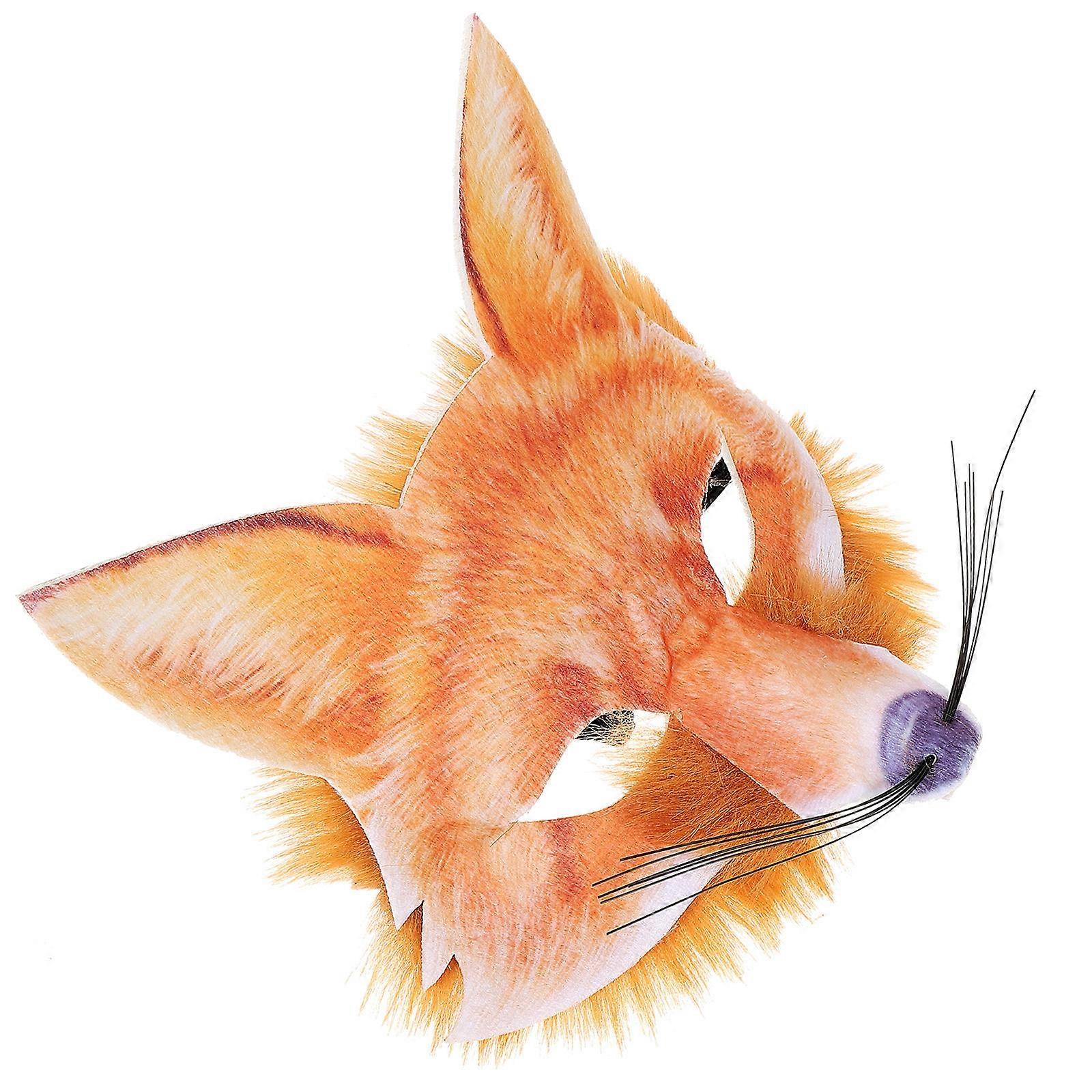 Decorative Fox Half Mask for Masquerade Party 1 Piece Brown Fox Mask