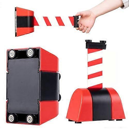 Retractable Safety Belt Barrier With Magnetic Wall Mount And Safety Braking System 10 Meter A For Queue Management