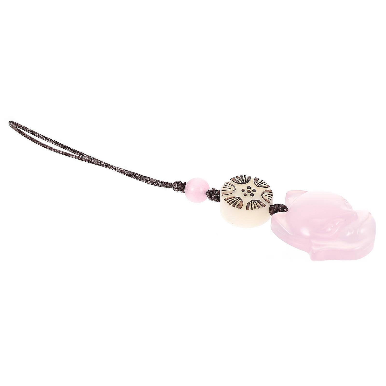 Phone Chain Lavender Fox-Shaped for Phone Hanging Decor 2Pcs