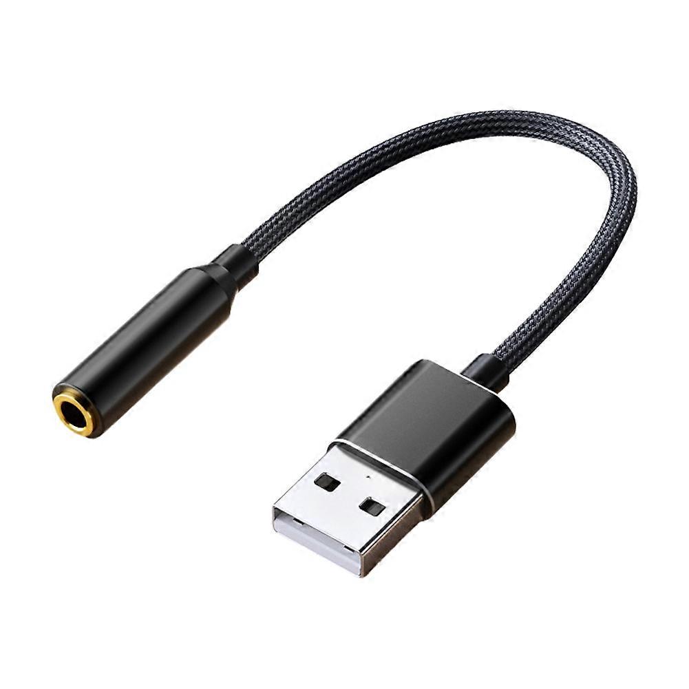 USB to 3.5mm Jack Audio Adapter USB to Audio Jack Adapter Headset USB A to 3.5mm Female External Stereo Sound Card A