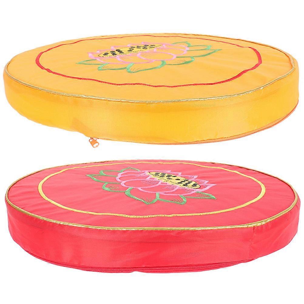 Meditation Cushions For Home And Office Round Shape 6 Pcs Prayer Mats In Assorted Color