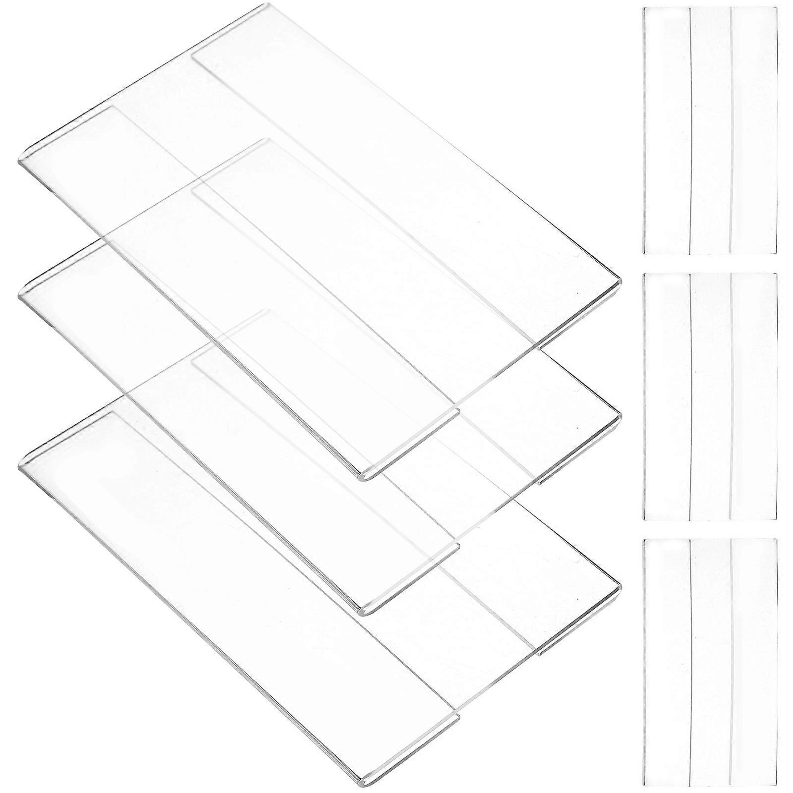 30 Pcs Supermarket Acrylic Display Holder Anti-Slip Label Holder For Commodity Display Transparent Design