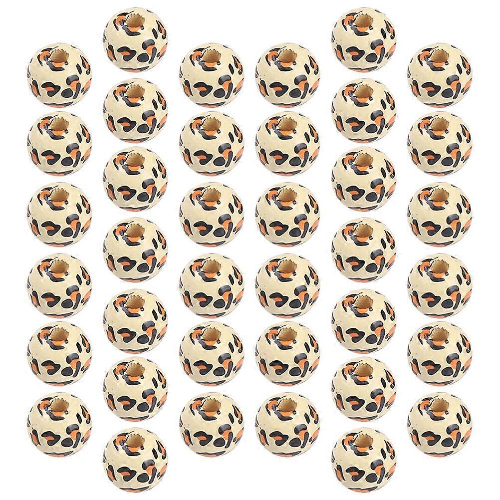 200 Pcs DIY Loose Beads In Leopard Color For Crafting Bracelets And Pendants 1.6X1.6X1.6CM Ideal For Craft Lovers