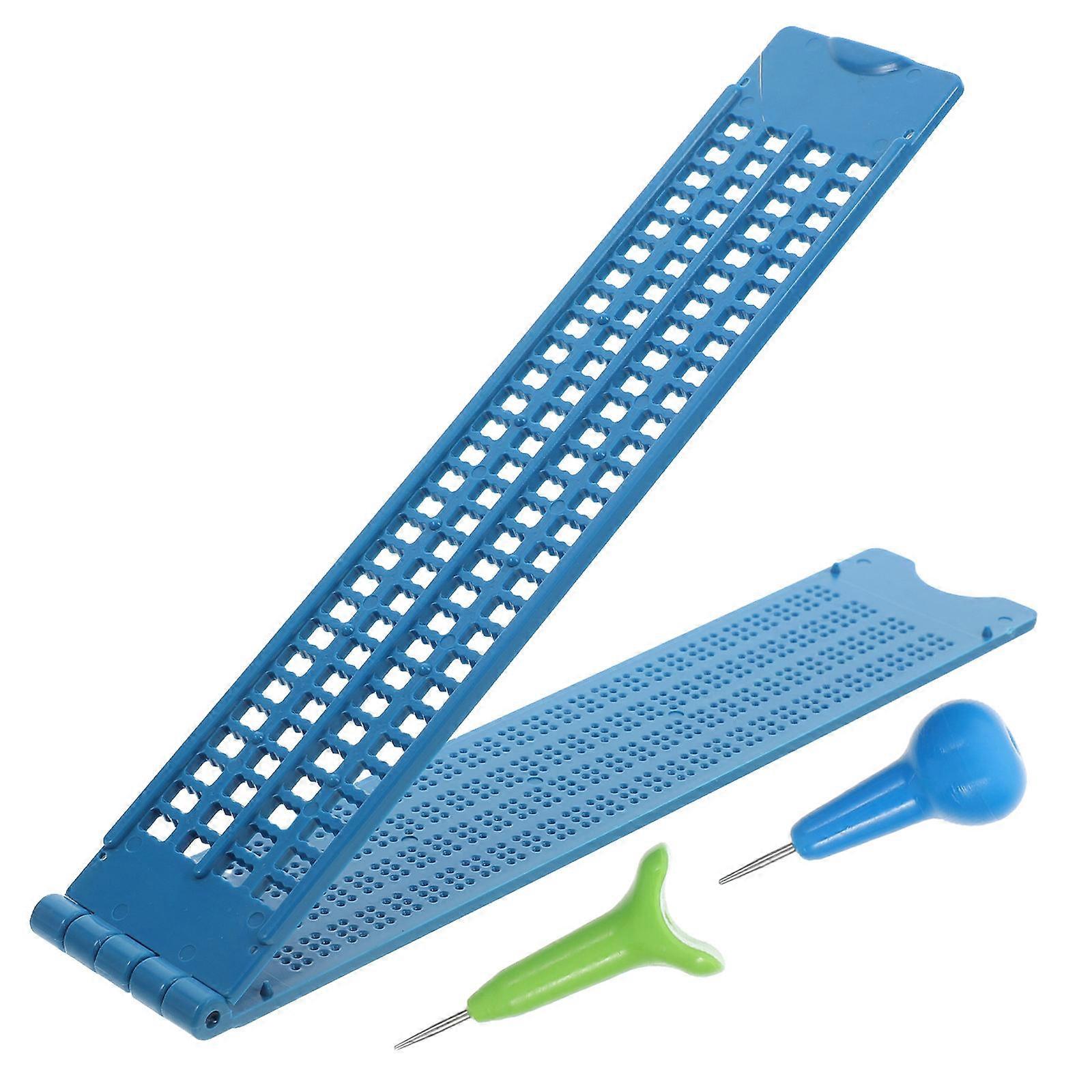 Plastic Braille for Write with Fingerboard Blue
