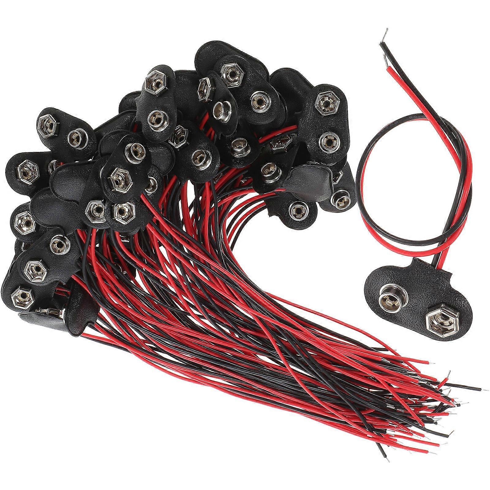 9V Battery Clip Cable Housing Connection 200Pcs for Students