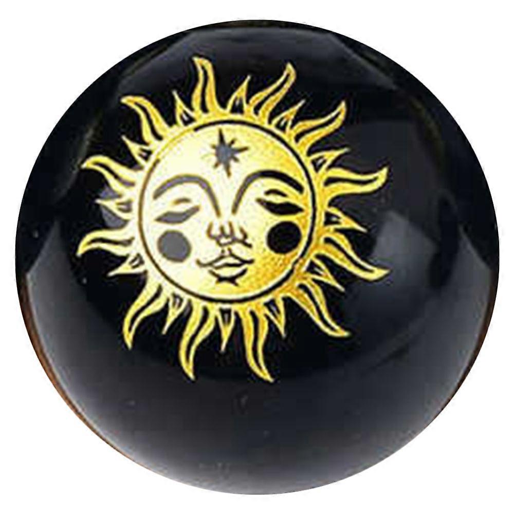 Black Obsidian Polished Crystal Ball Ornament for Meditation 4Pcs Sphere
