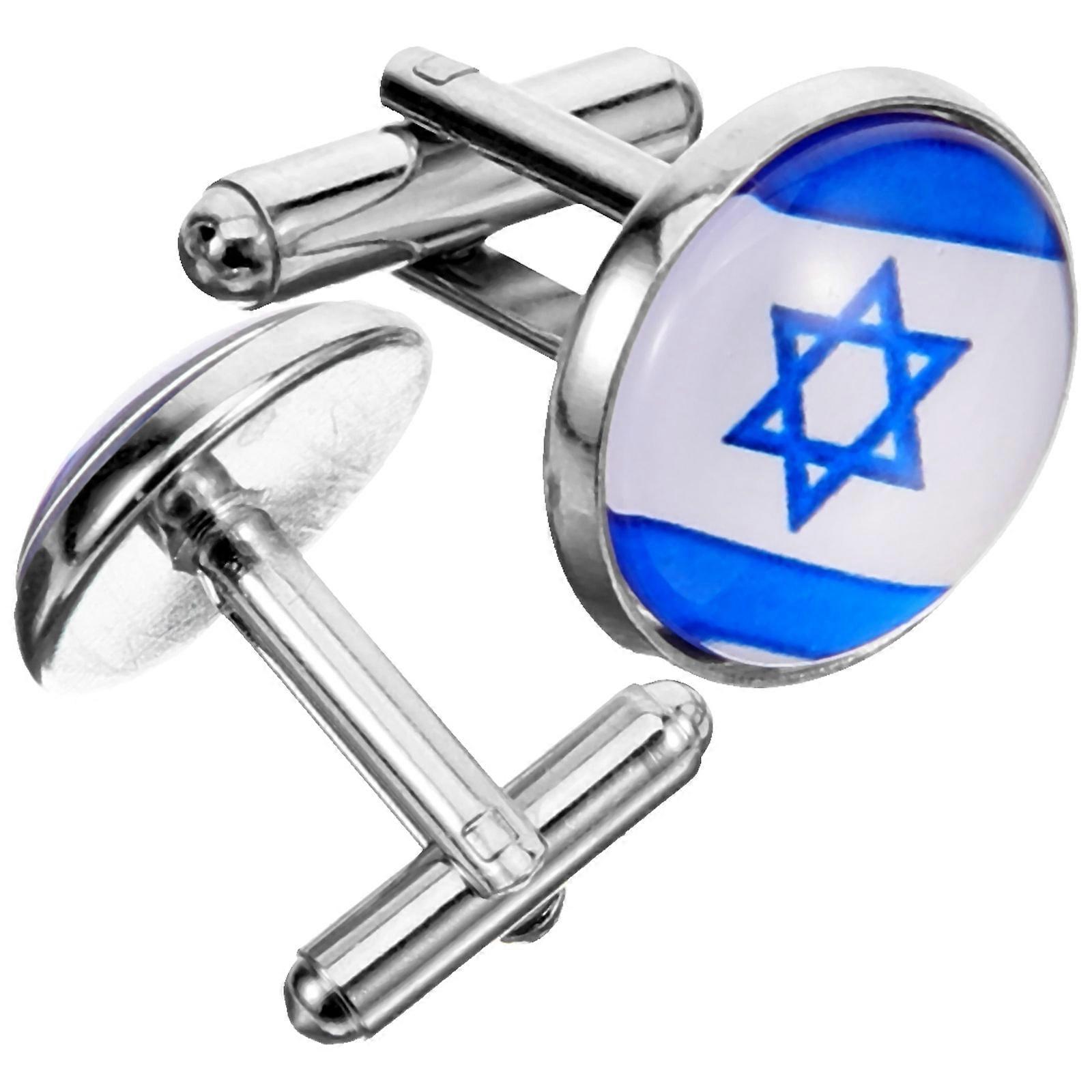 Sleeve Cufflinks Zinc Alloy Suit Studs with Flag Design 2Pairs