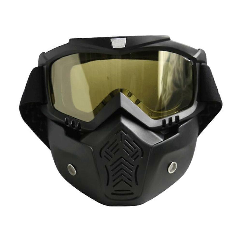 Motor Glasses Snowmobile Face Mask for Scratch Resistant 3Pcs Black