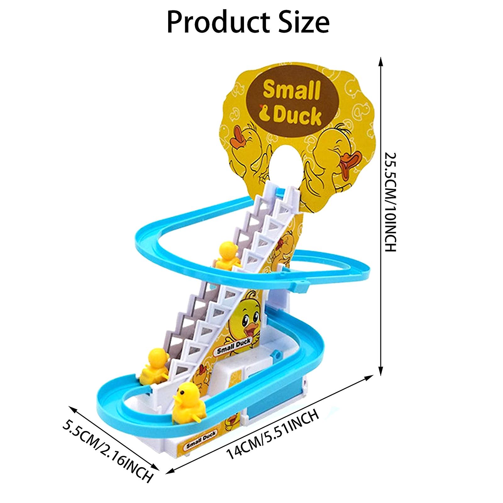 Igufsdig 1set Duck Climbing Stairs Toy Duck Race Track Set Little Duck Track Sli