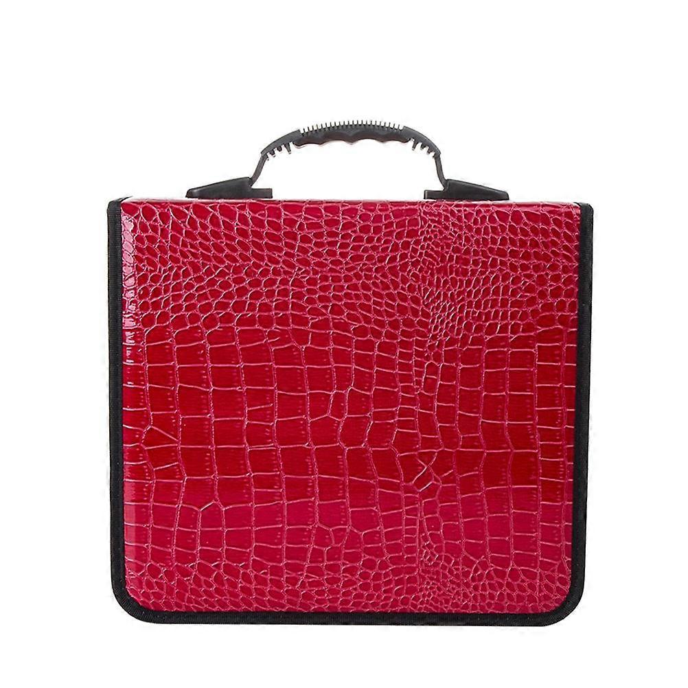 Portable CD Storage Bag 2Pcs Large Capacity Rectangular Design With Comfort Handle For Efficient CD Management