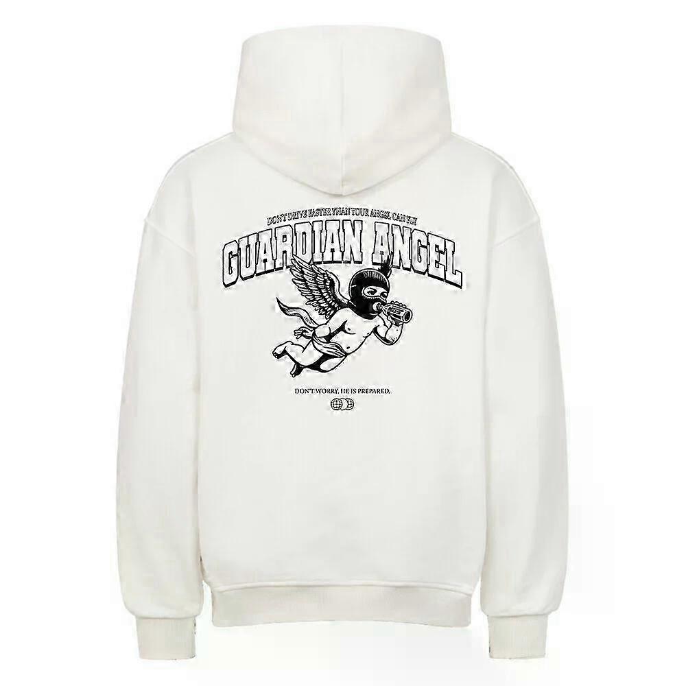 Guardian Angel White Hoodie Pullover Rockinstone