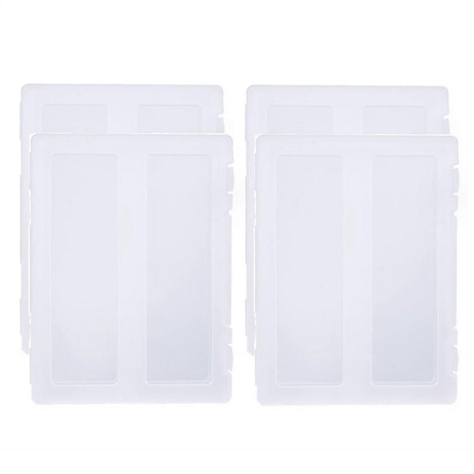 4 Pack A4 File Portable Project Case,Plastic Storage Box for 8.5x11In Letter Paper, Scrapbook Documents Magazines Holder