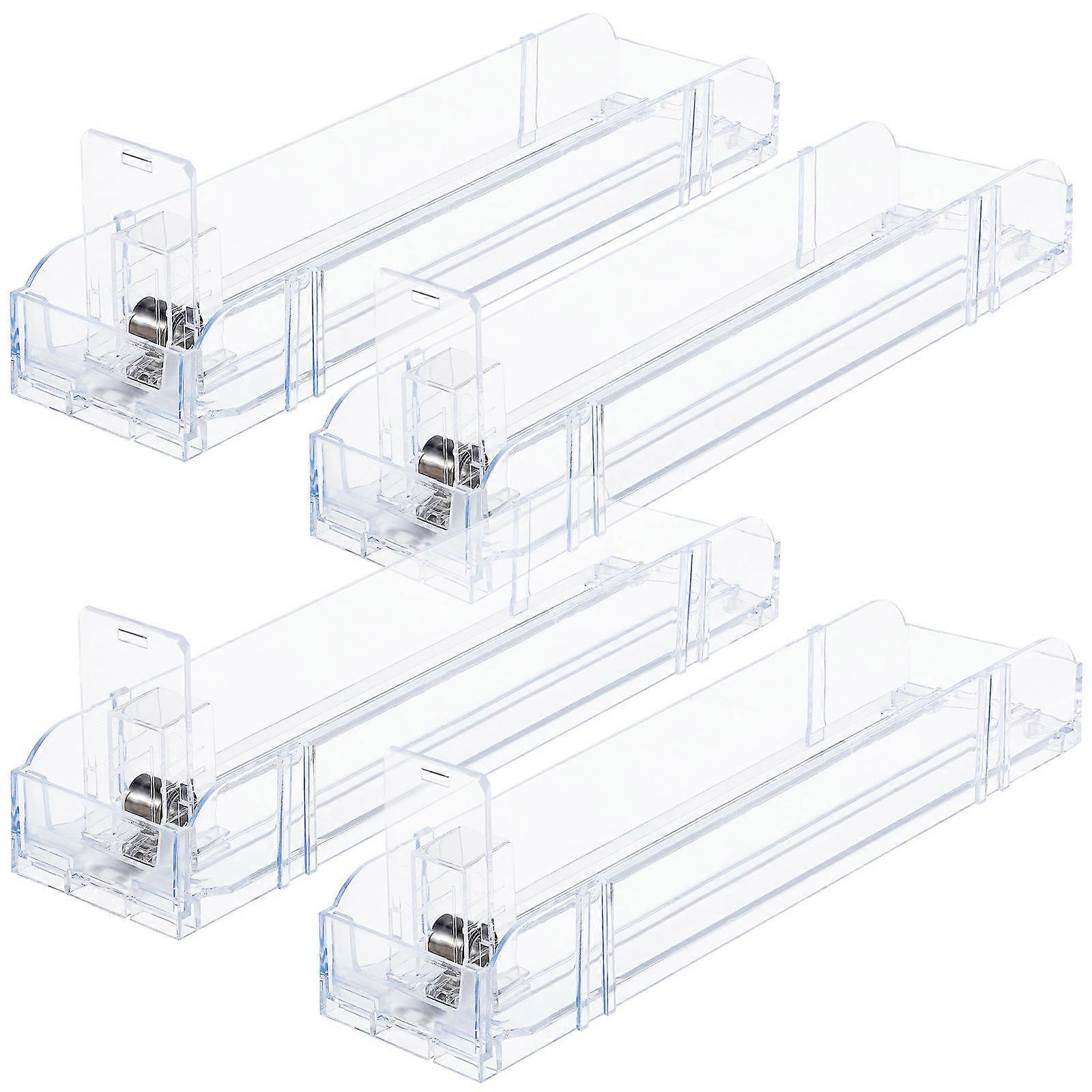Practical Automatic Pusher Rack with 12Pcs Clear Organizer Tray