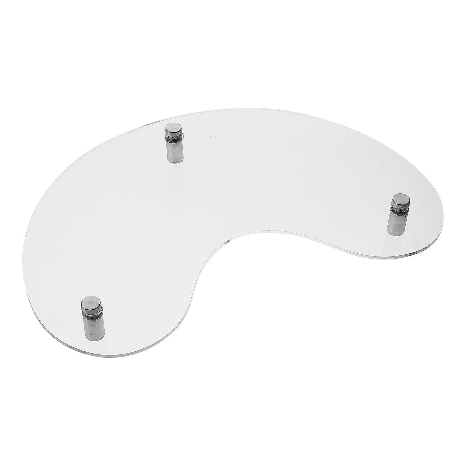 Home Use Acrylic Bread Tray for Dessert Serving 6Pcs Moon Shaped Tray