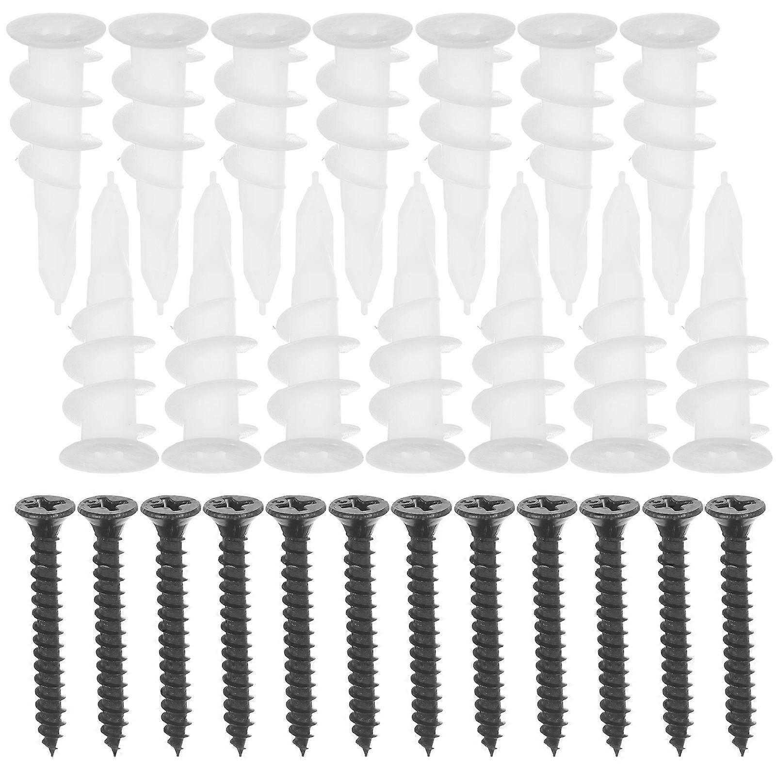 200 Sets Of Heavy Duty Wall Screws With Plastic Anchors Ideal For DIY Users And Homeowners Mounting Shelves And Light Fixtures