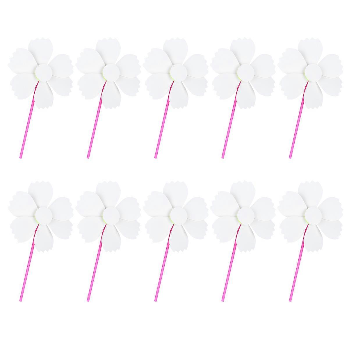10Pcs Small Windmill Kit Educational Use For Children With Blank Shape For Coloring And Art Activities