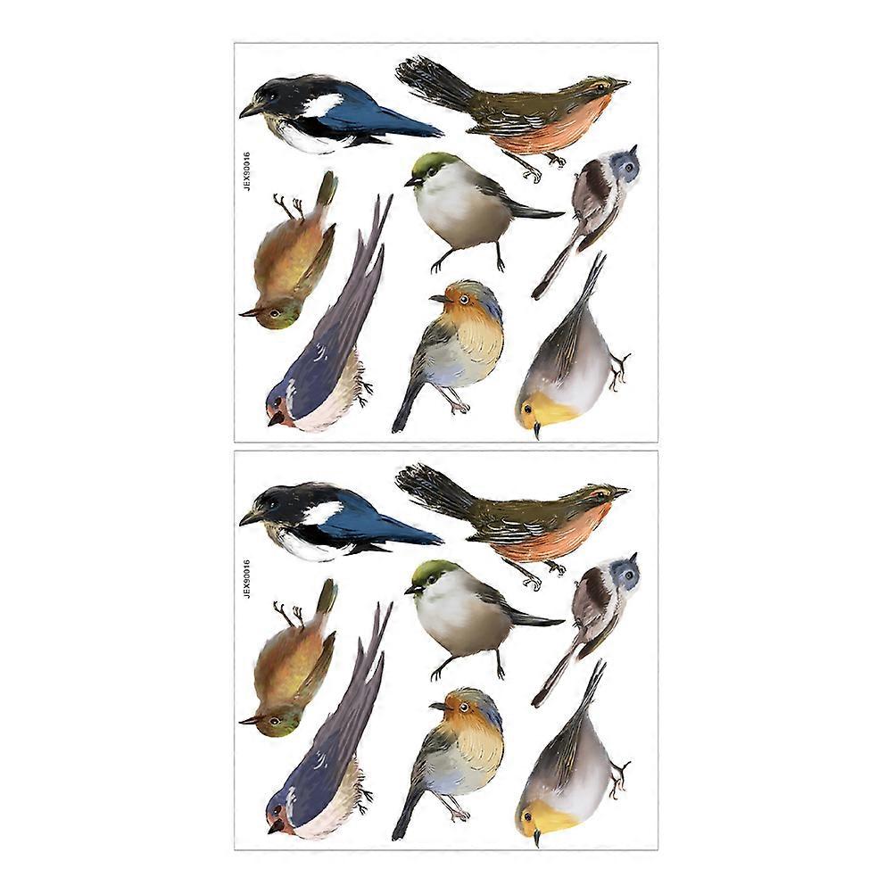 Anti-Collision Window Cling Removable Window Decals For Homeowners 17.00X13.70X0.10Cm Assorted Color 2 Sets