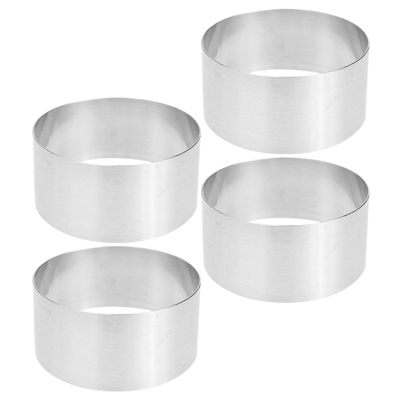 Cake Ring Stainless Steel for Baking Use 8Pcs Mousse Ring Cake Decor Set