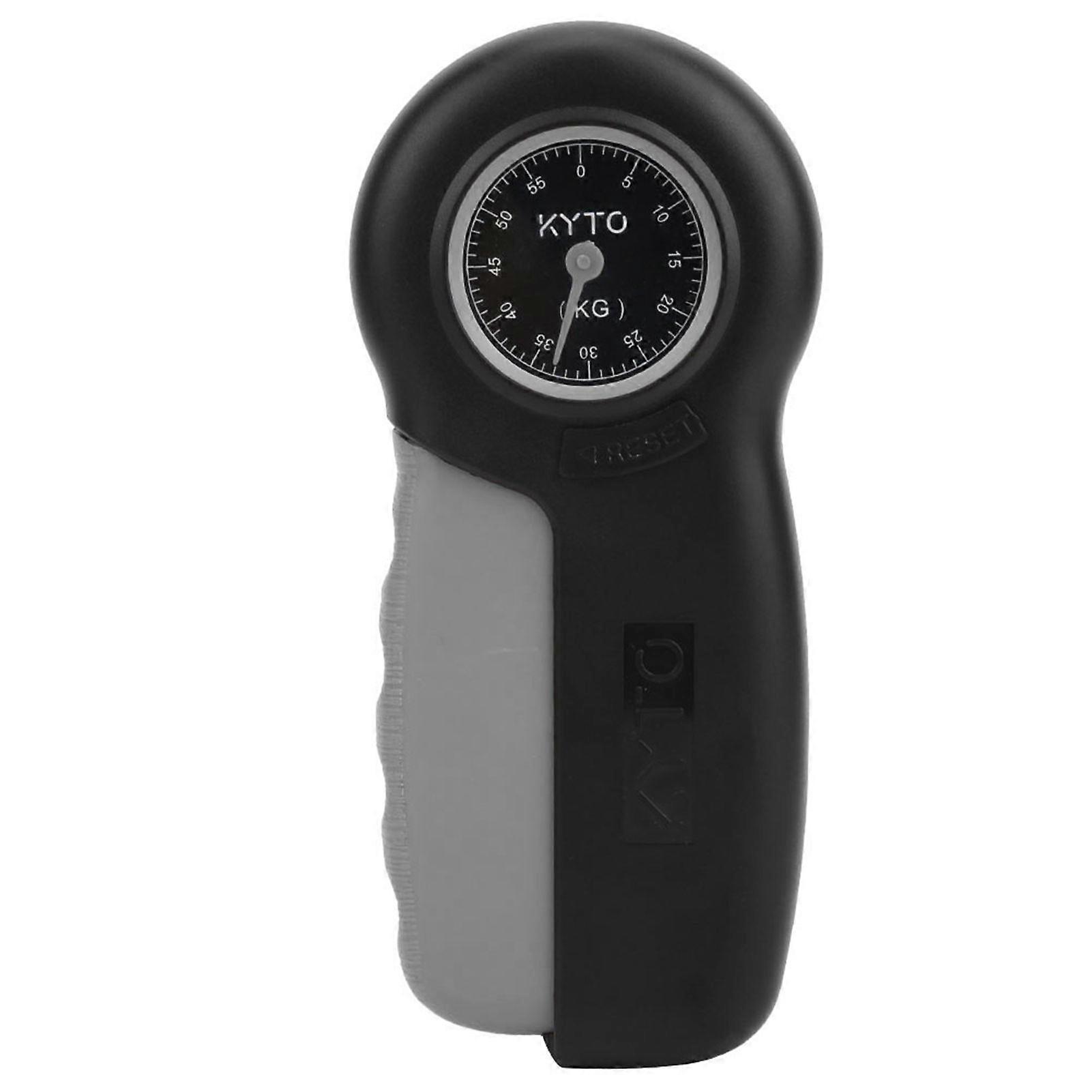 ABS Huge Screen Display Mechanical Wrist Strengthener Grip Force Gauge Hand Strength Measurement MeterBlack Gray