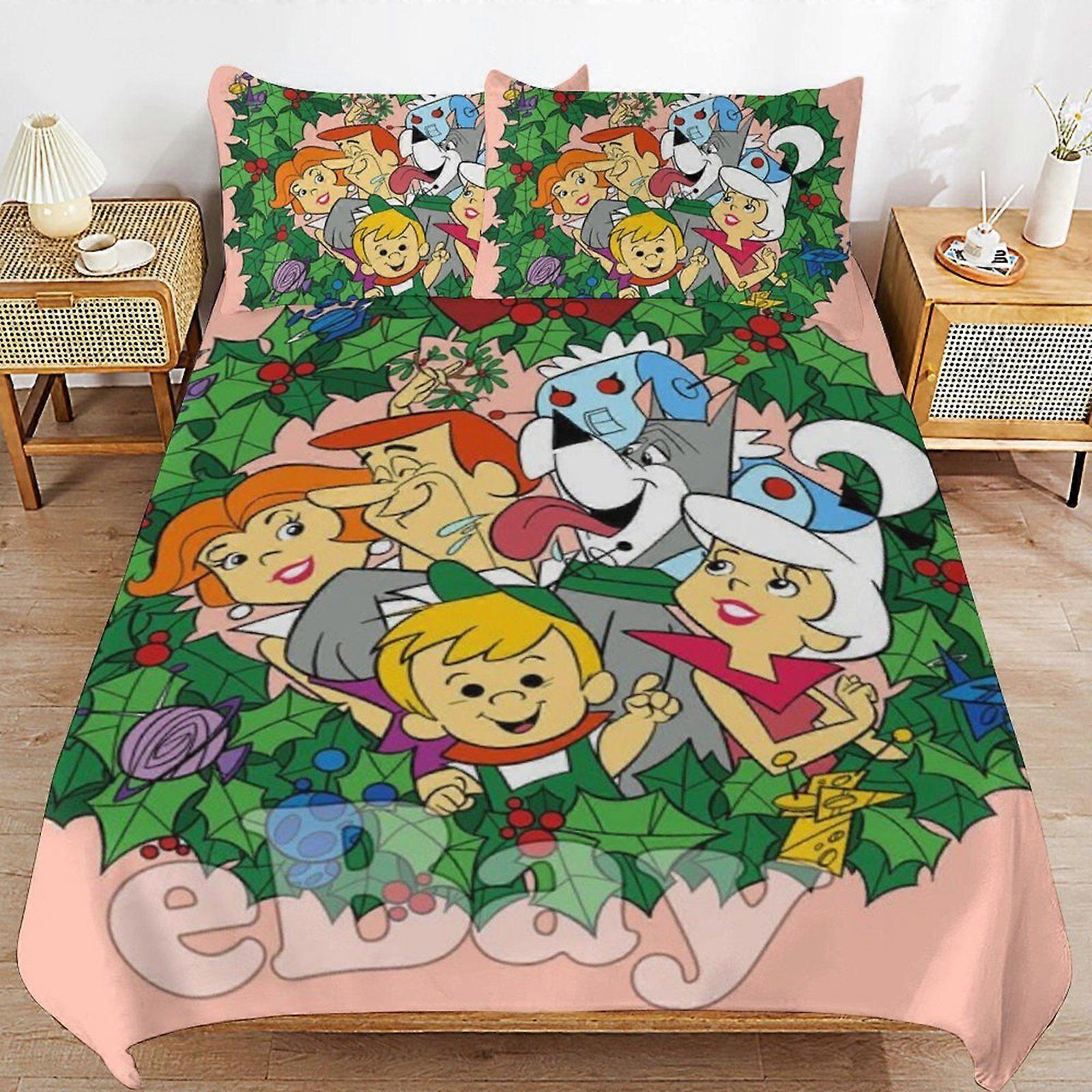 j233 The Jetsons The Movie Breathable Layer Comfortable Feel Soft Durable Fabric Bedding Duvet Cover Sets with Secure Closure o233