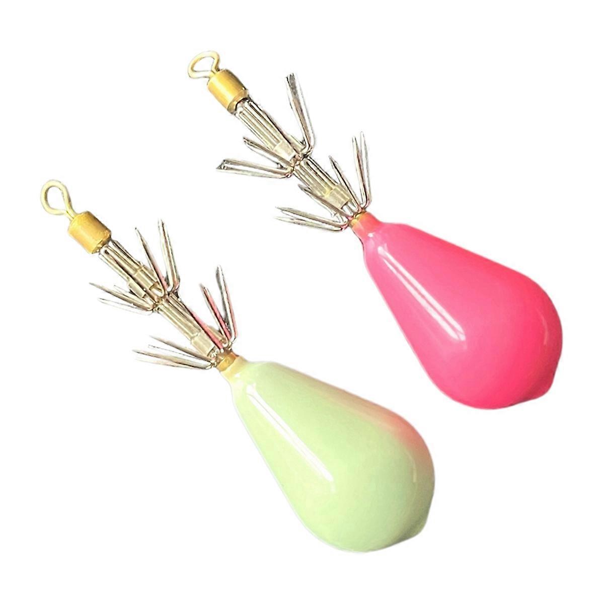 4pcs Color Matching Luminous Fishing Lure Jig Hook Fishing Accessory