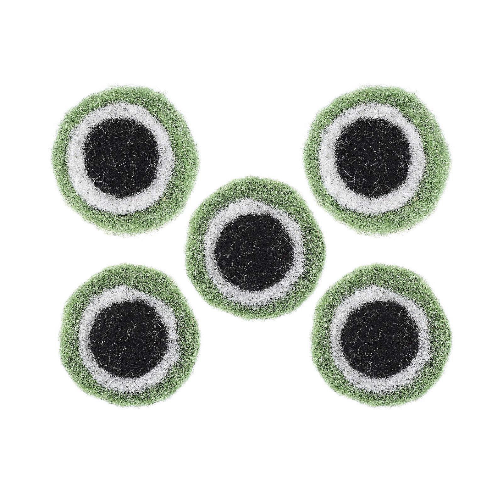 Felt Frogs Eyes Wool Felt Material for Craft Making 5Pcs Assorted Color
