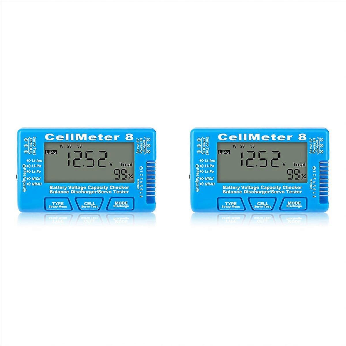 RC Cellmeter 8 Digital Battery Capacity Checker Controller Tester Voltage Tester for Li-Ion NiMH Nic