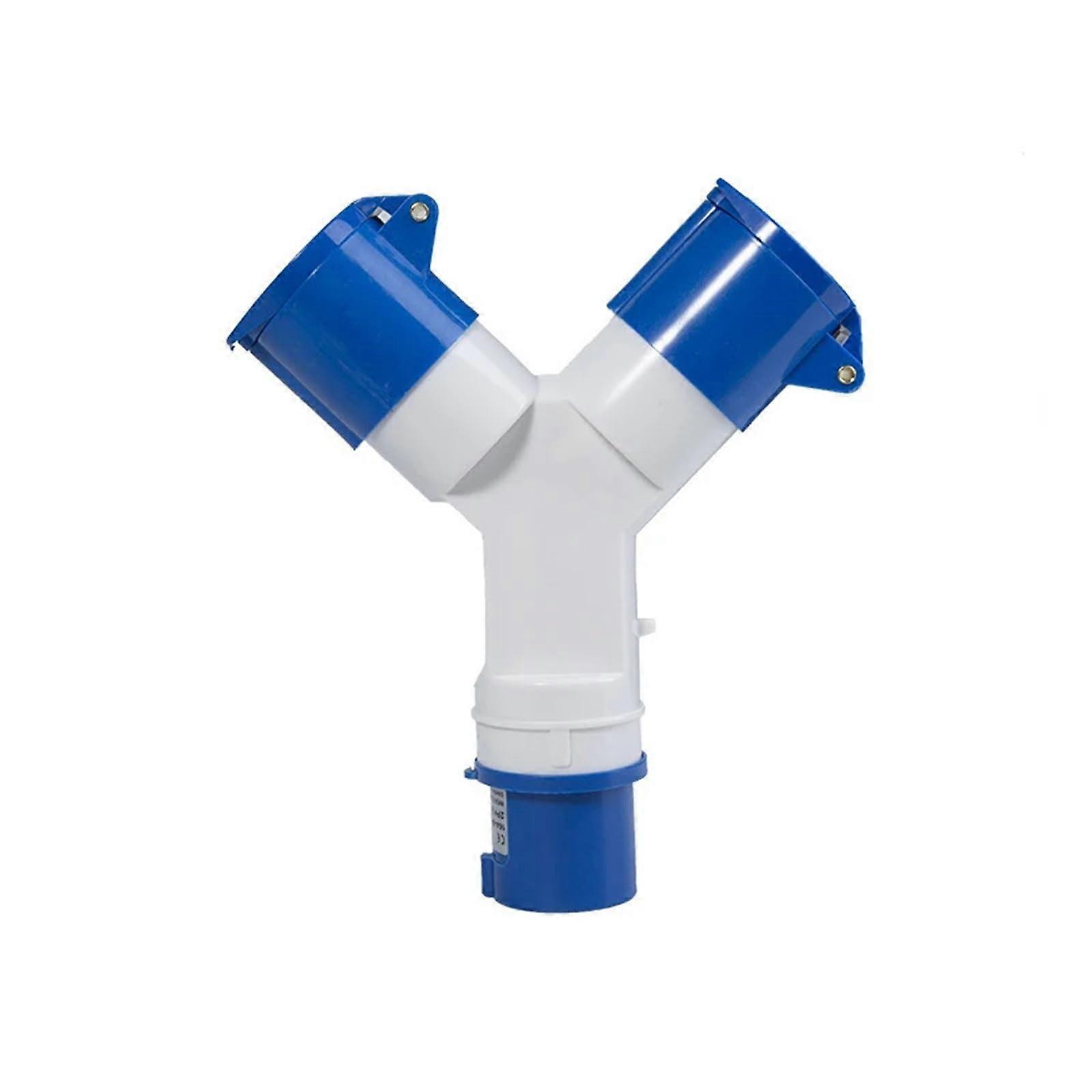 Industrial Plug YType ThreeWay Branch Socket Waterproof 16A 3Phase Electricity Model 1012