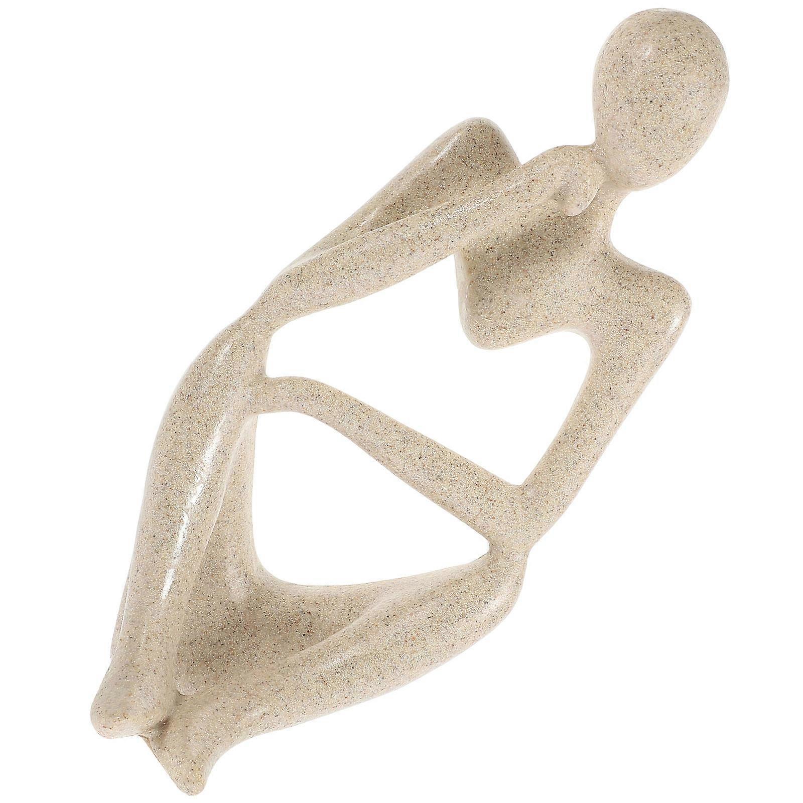 Resin Thinker Sculpture Abstract Decor for Office 3Pcs Collection