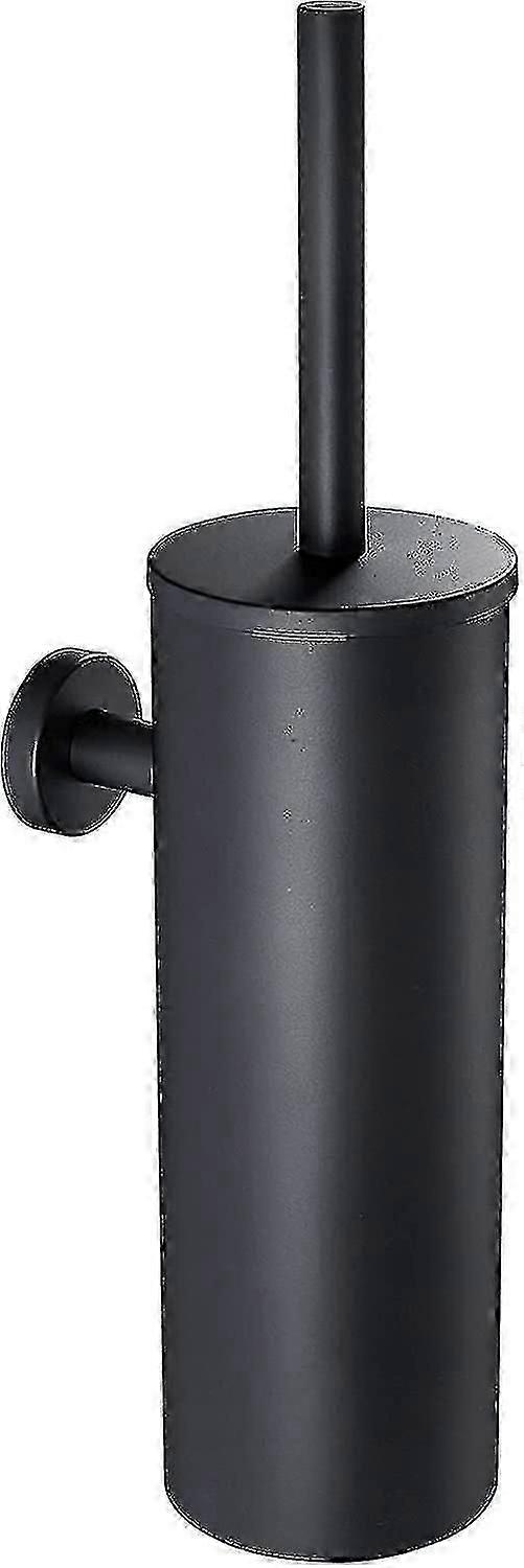 ブラシホルダー付きブラックウォールハングトイレブラシ、ロングハンドル304ステンレススチールトイレブラシ、抗菌ブラシホルダー付きトイレブラシ