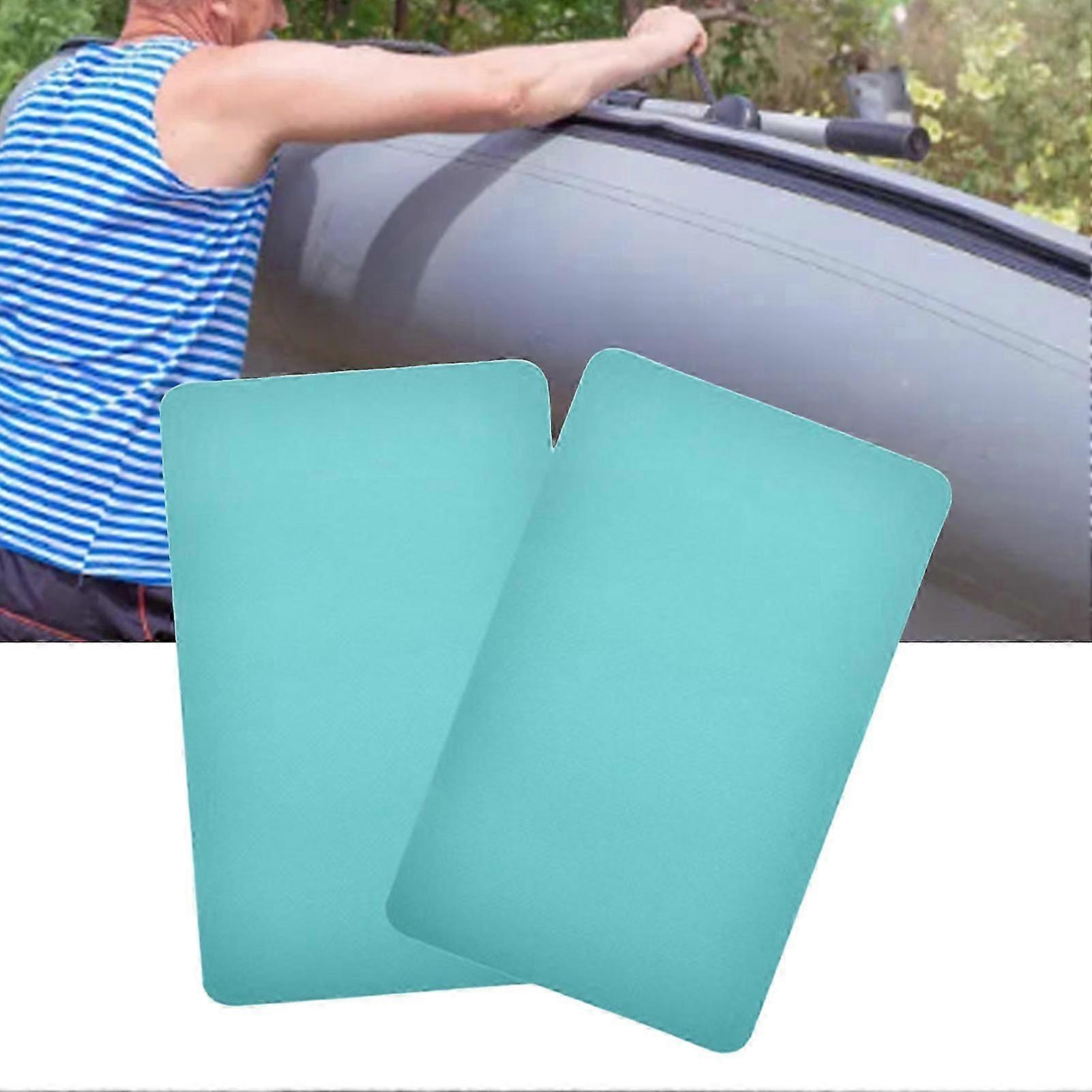 2pcs PVC Inflatable Boat Repair Patch Kit 20x12cm Mint Green