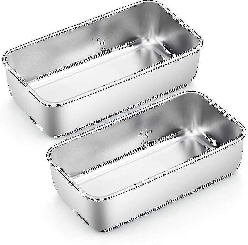 Loaf Pan, Set Of 2, Stainless Steel Bread Baking Mold, Rectangular Cake Pan