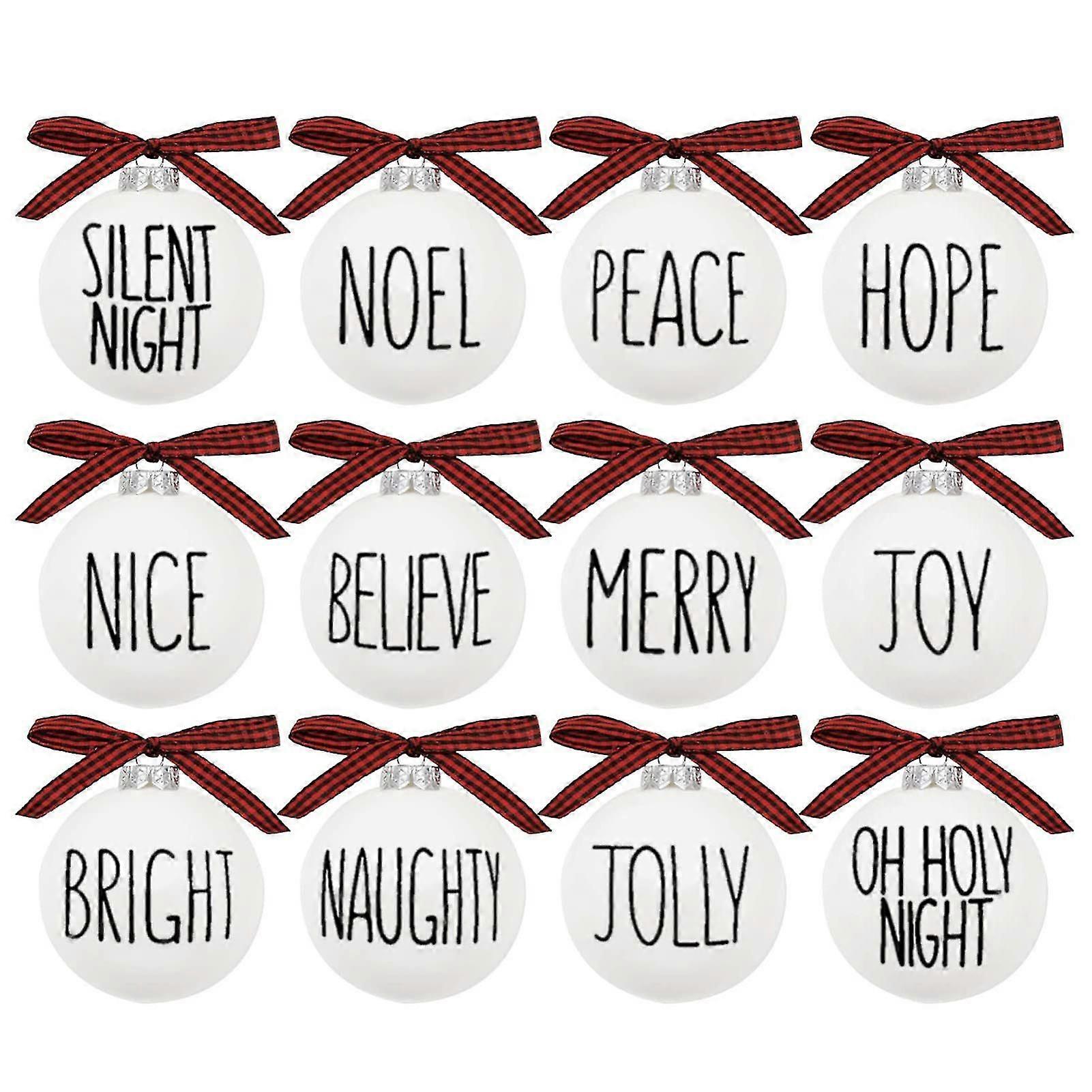 12pcs Christmas Hanging Ornaments Vivid And Non-fading Home Decorations