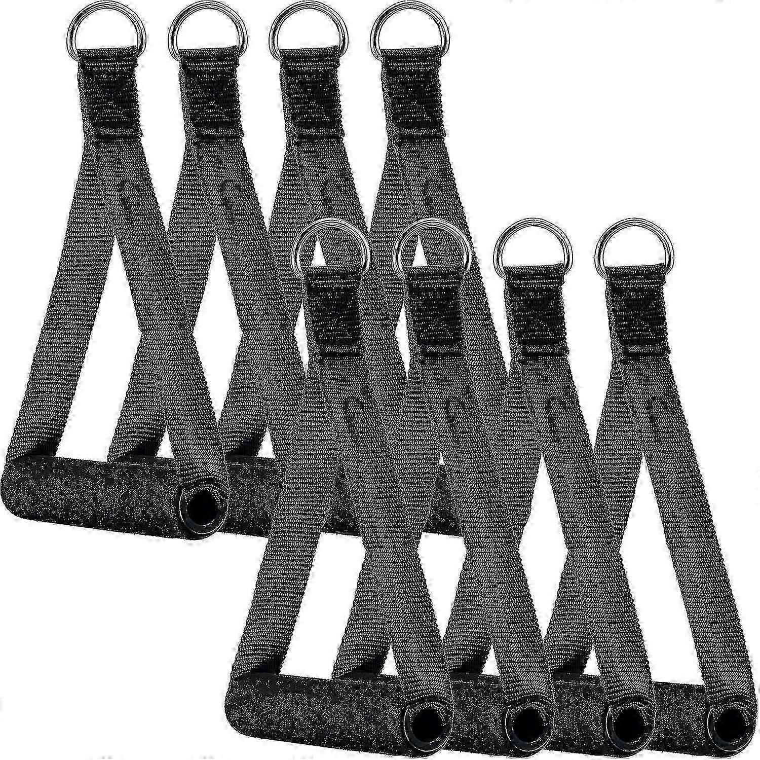 Resistance Band Handles 8-Piece Exercise Replacement Gym Cable Machine Attachments