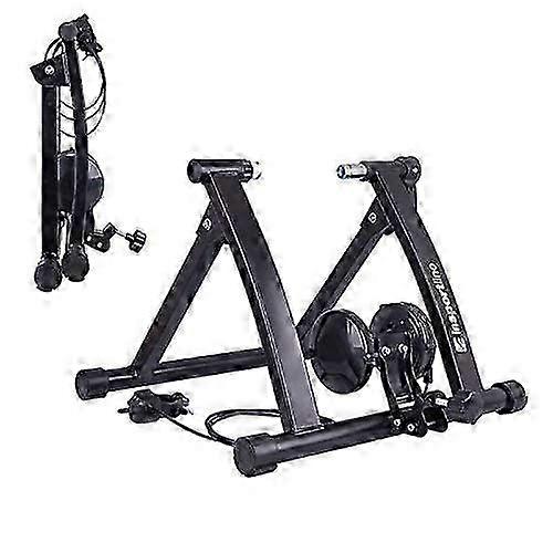 Bicycle Trainer with Adjustable Resistance, Foldable Design, Compatible with 26-29 Inch Bikes