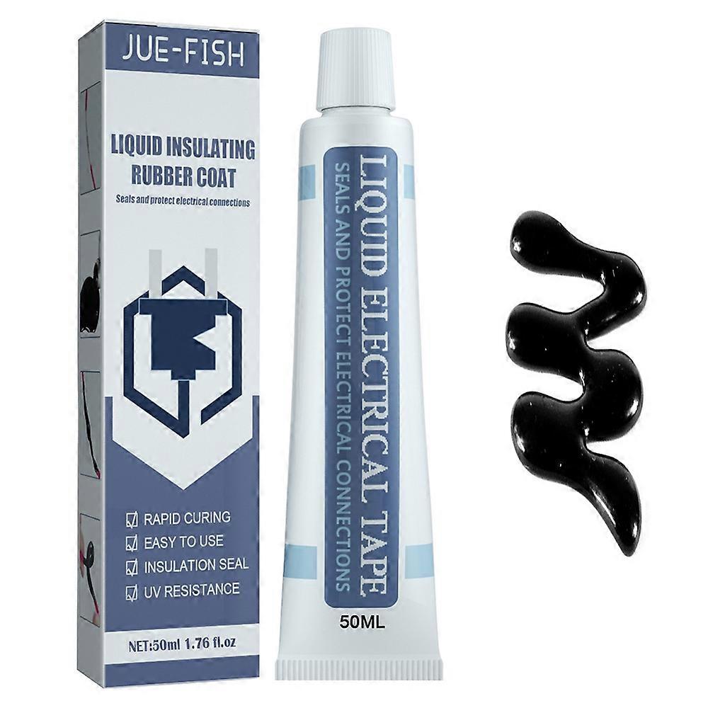 1-6PCS JUE-FISH 50ML Black Liquid Insulation Tape for Circuit Board Waterproof Adhesive High Tempera