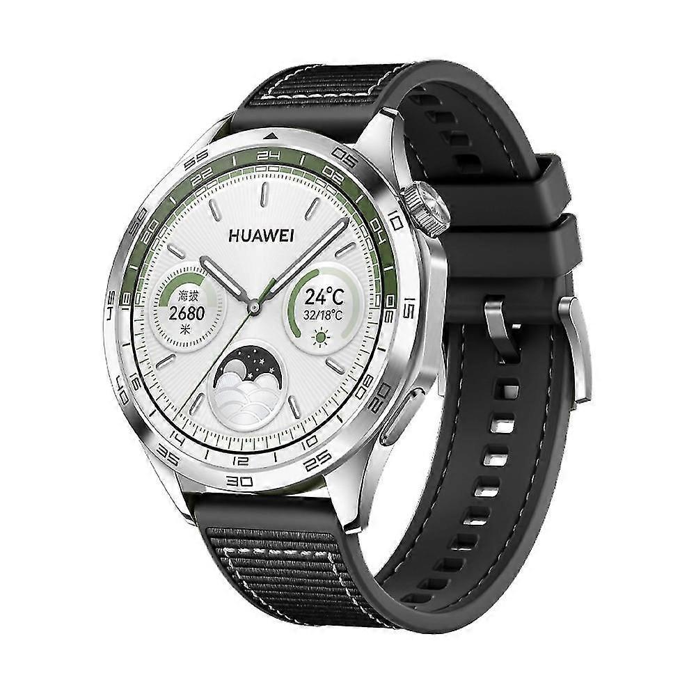 Nylon Silicone Leather Strap For Huawei Watch GT4 46mm_i*