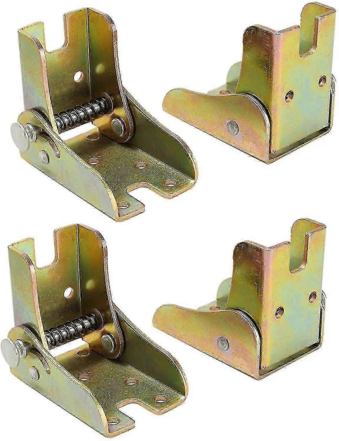 2 Piece 90 Degree Folding Hinges - Hidden Support Hinges for Furniture Accessories, Easy Install Locking Extension for Tables and Beds