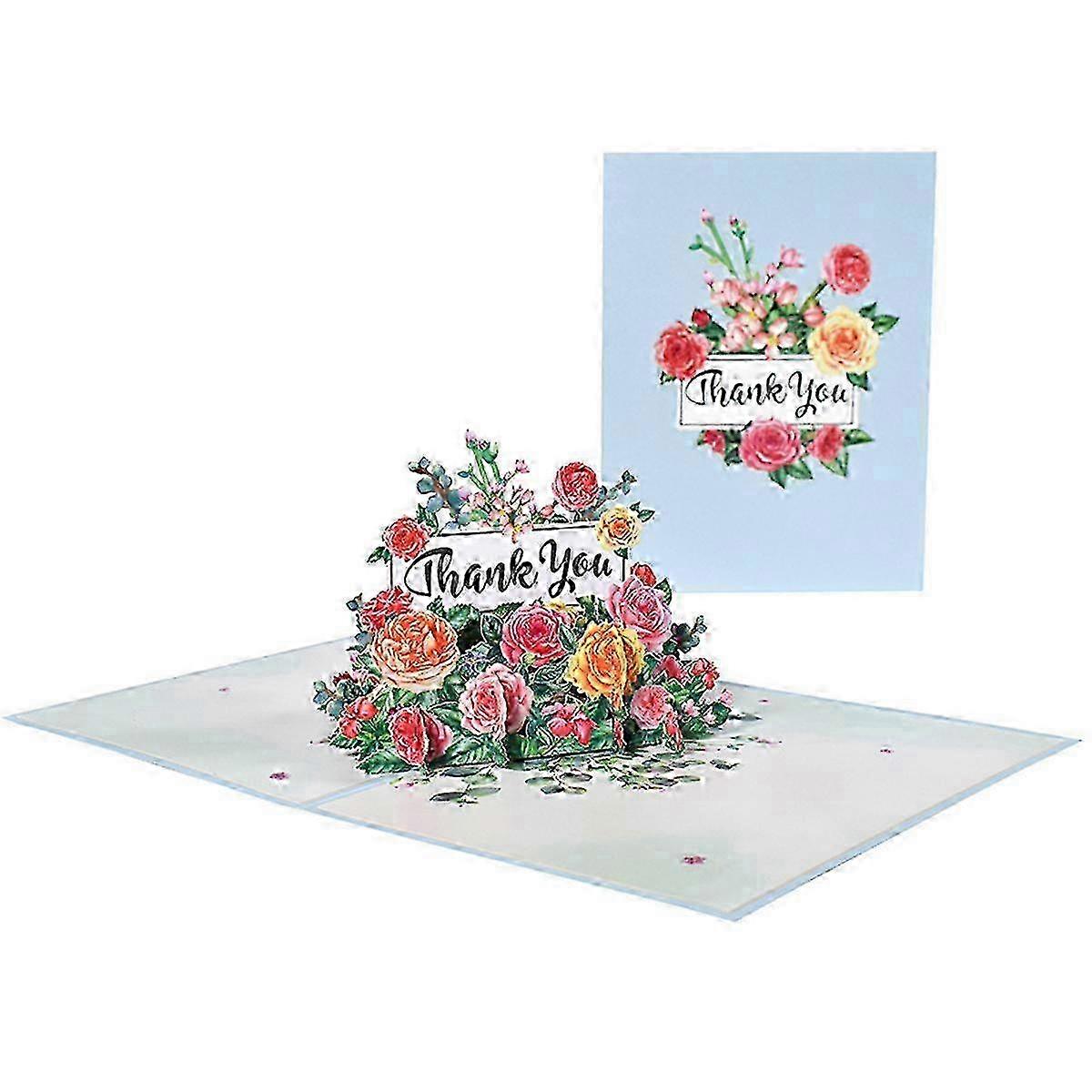 Multicolored Rose 3D Bouquet Pop Up, Hand-assembled Premium Quality For Real Connection With Loved Ones, Intricate Collection Of Vibrant Blooms, miao4