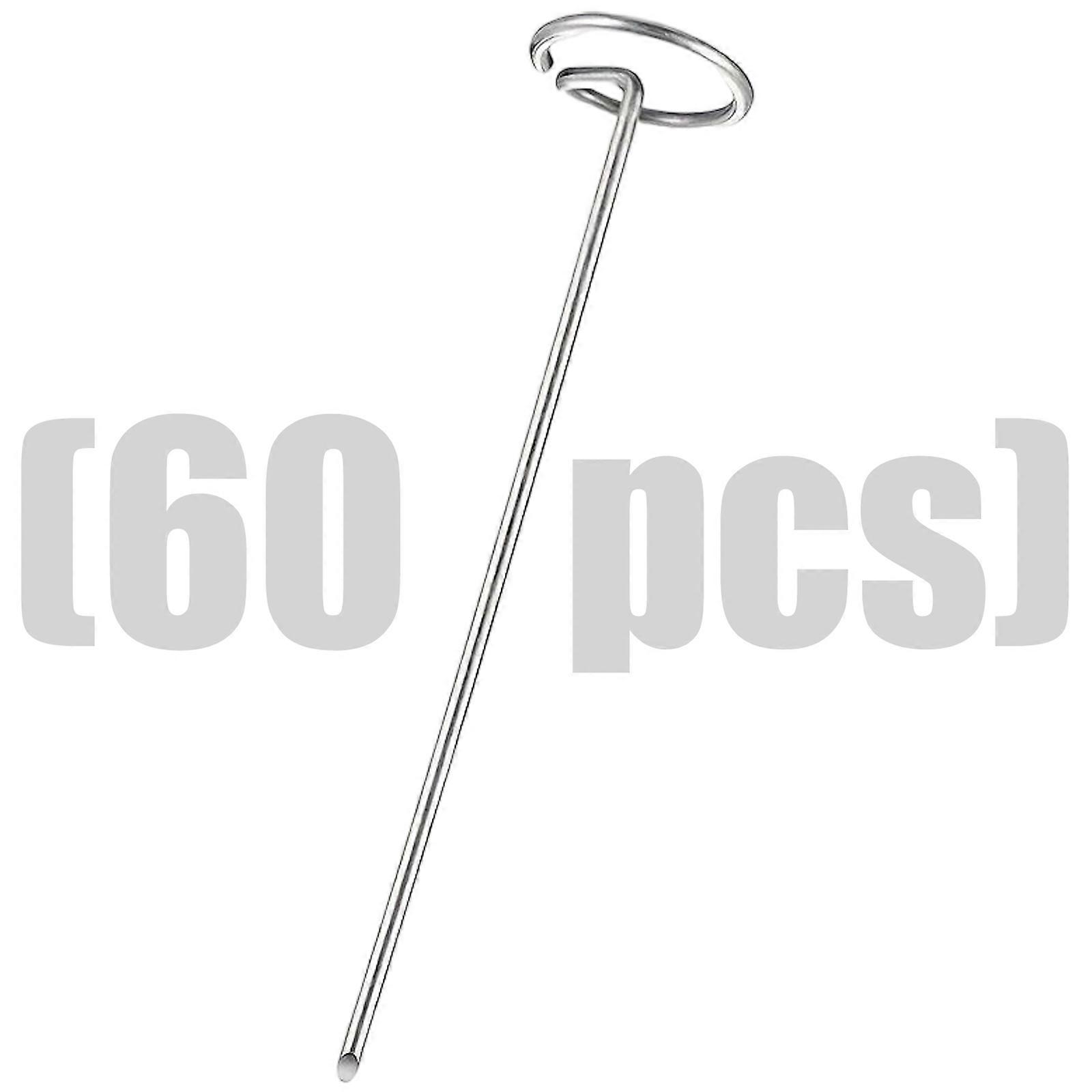 60Pcs Rustproof Galvanized Iron Garden Stakes For Holiday Lights Easy Installation No Tools Needed Multicolor