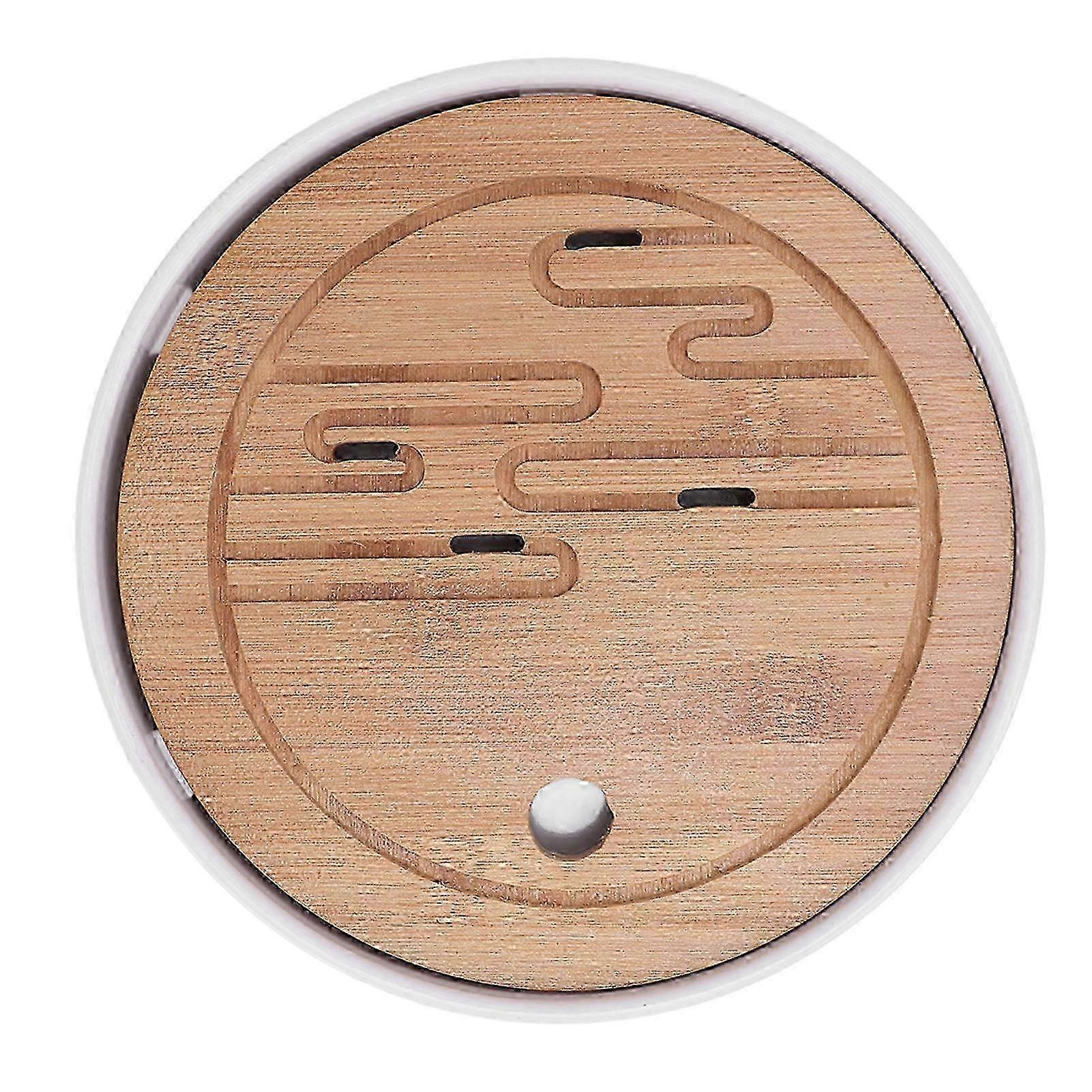 Simple Compact Chinese Kung Fu Style Round Tea Tray with Water Storage and Drainage