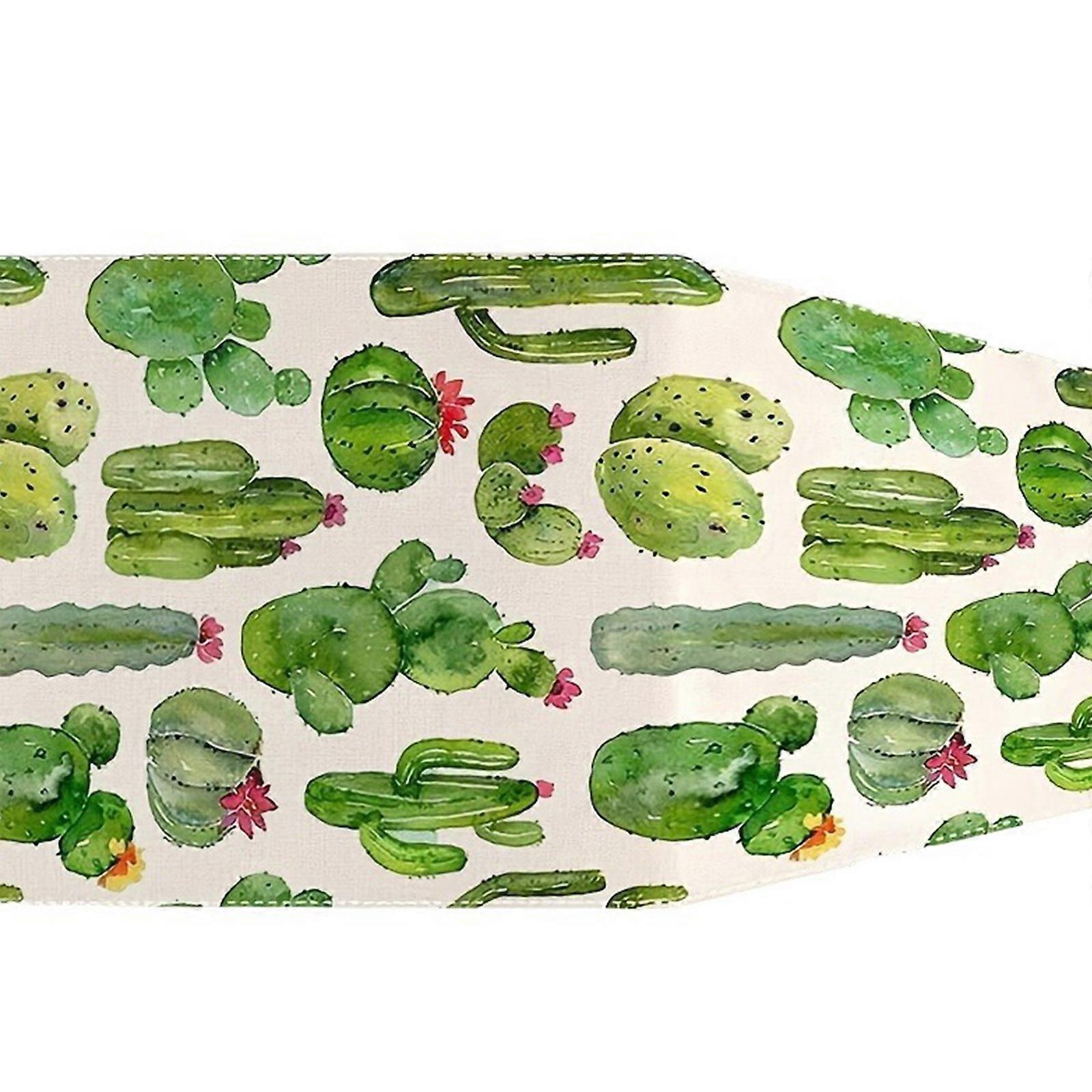 Elegant Table Runner Table Cloth Colorful Cactus Table Decors for Kitchen Tablecloth Perfect for Holiday Party Supply Multicolor