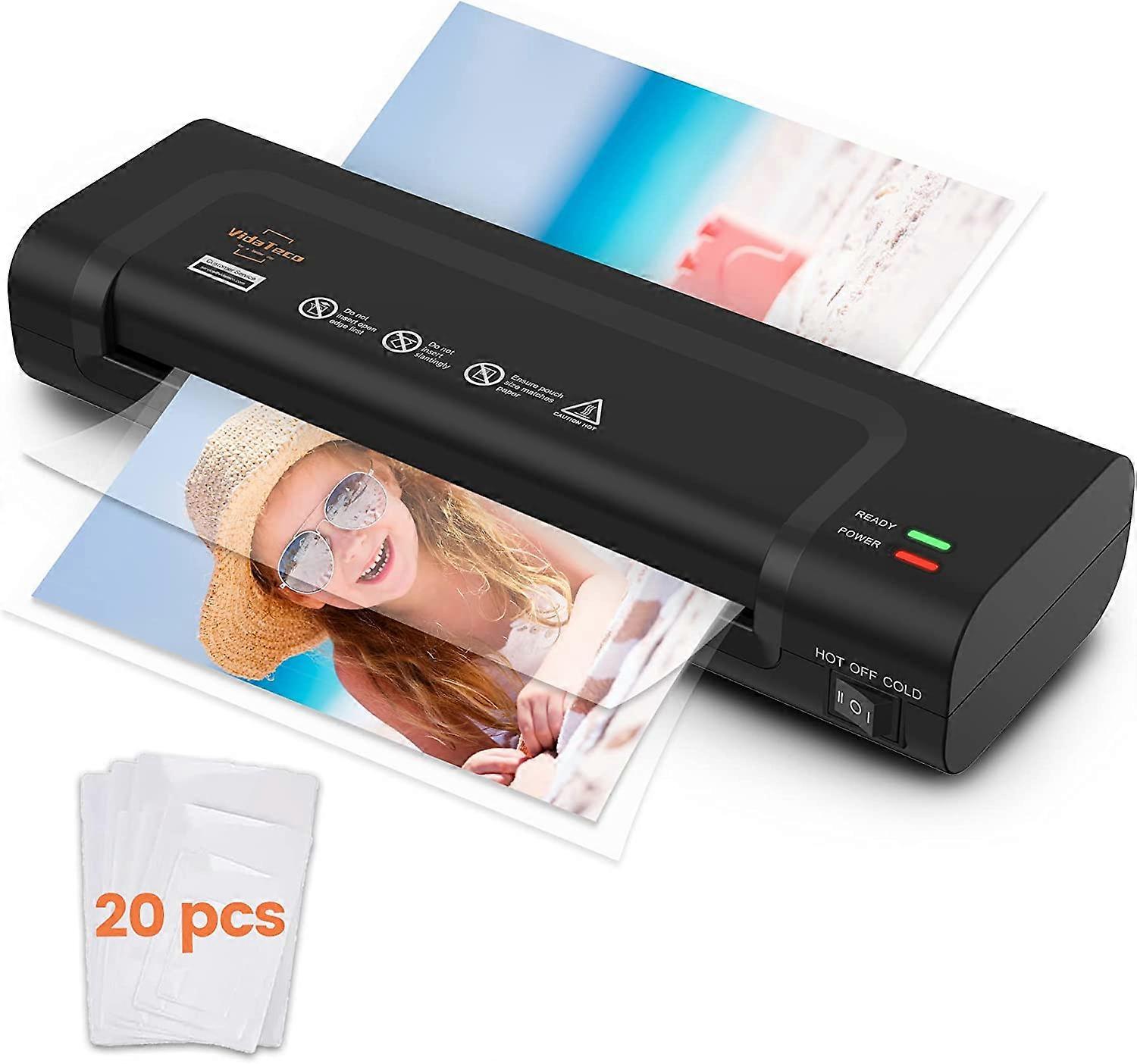 Laminator Machine, 9-inch Thermal&Cold Laminator with Laminating Sheets 20 pcs,Laminating Machine with 2-Min