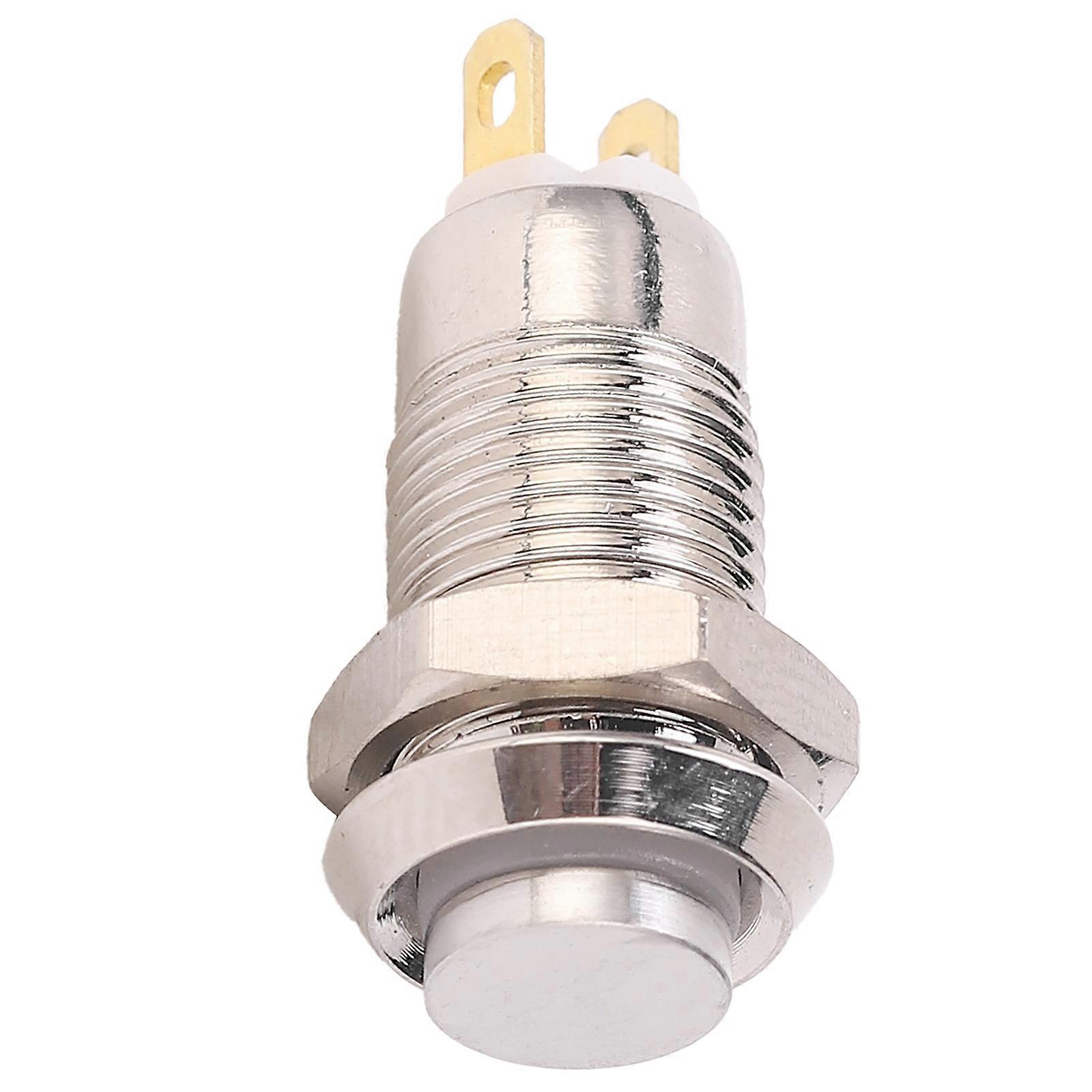 8mm Metal Push Button Switch Waterproof Self Locking Start Switch 3V (Without Light)