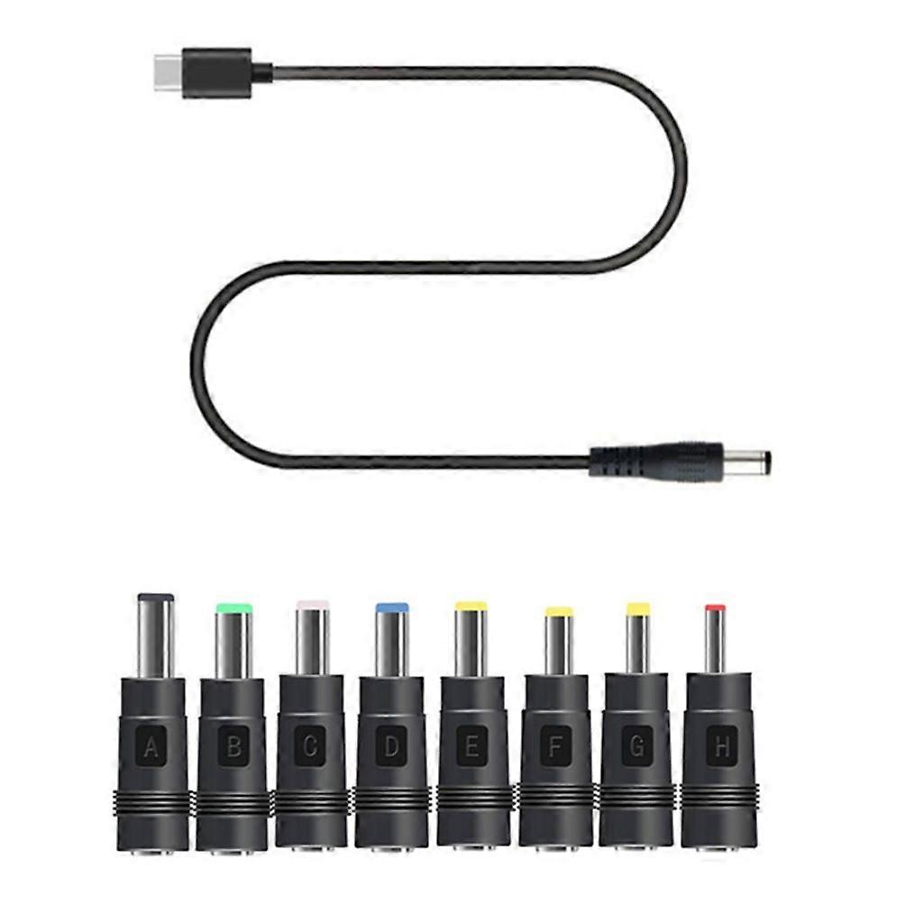 TypC-zu-DC-Boost-Kabel für WLAN-Router oder Modem - 12V PD-Köderleitung mit 8PCS DC-Buchsen 5,5x2,1 3,5x1,35 4,0x1,7 63x4,0