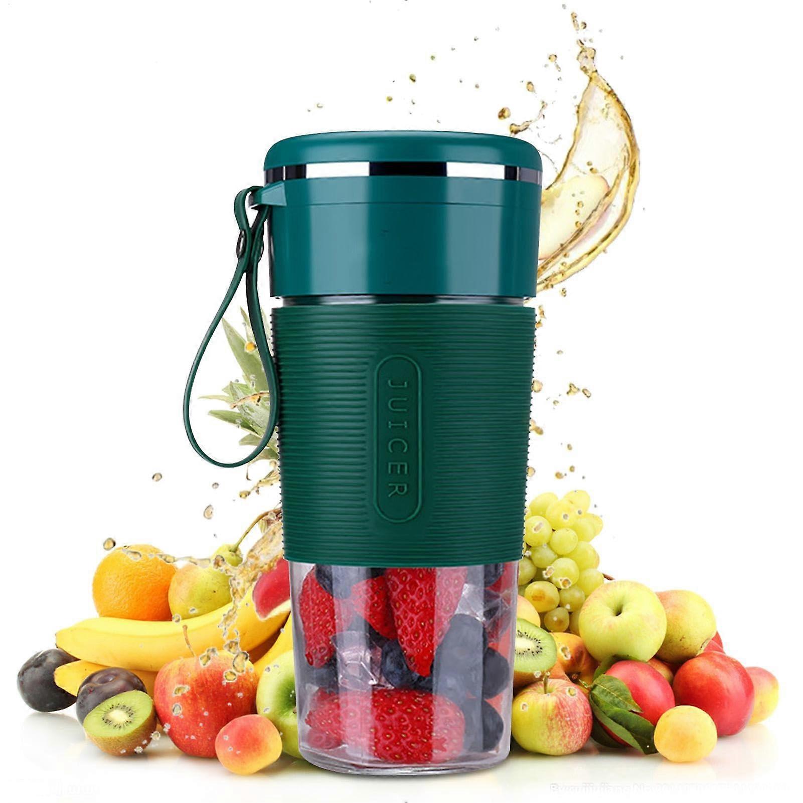 Portable Blender Cup 300 mL  BuiltIn Rechargeable Battery, USB Charging, Fruit Juice Mixer For Gym, Car, On The Go