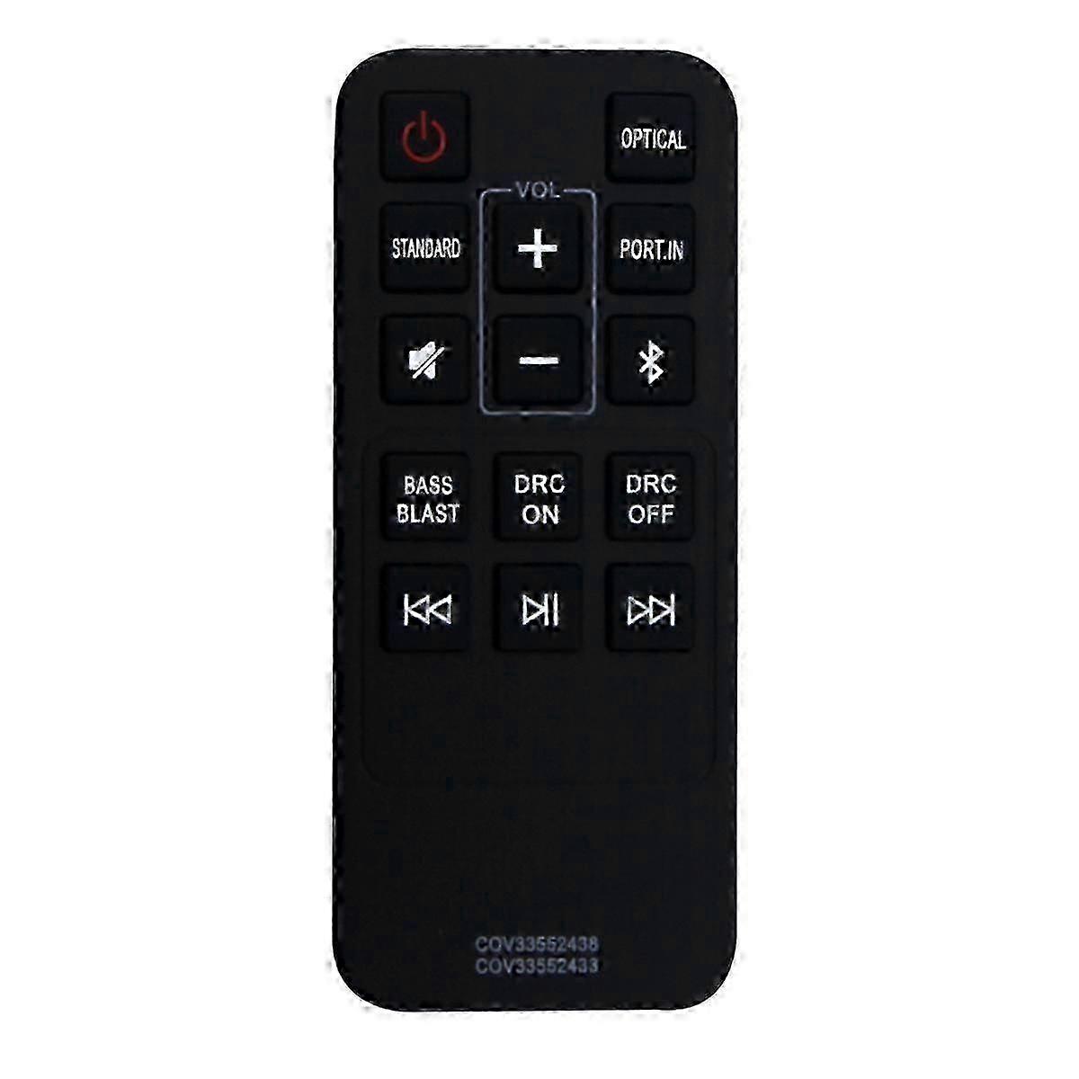 COV33552438 COV33552433 Remote Control Replacement for 2.0 Channel Compact Sound Bar SK1