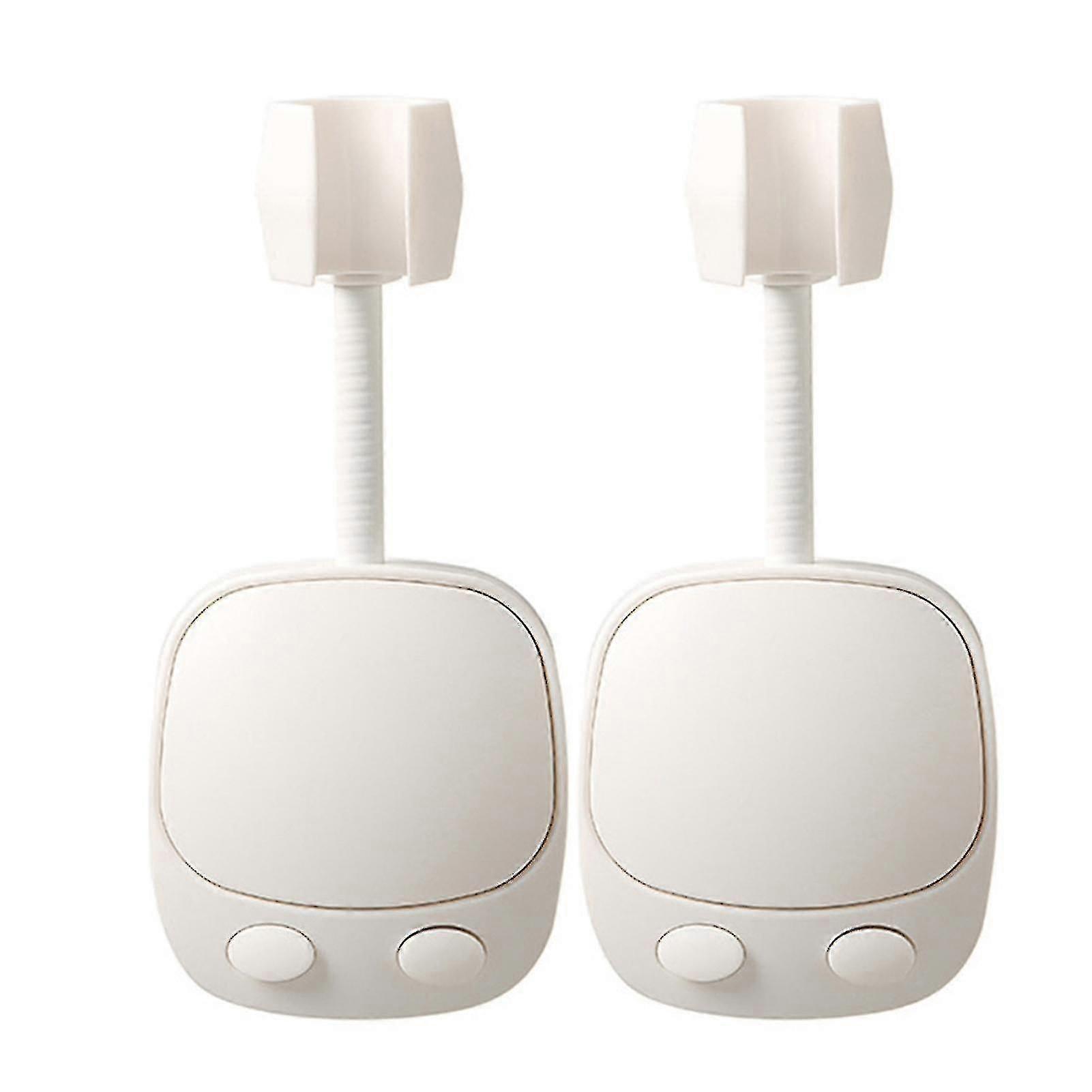 حامل دش ذاتي اللصق مع حامل دش عالمي بدون لكم، 2 قطعة، أبيض