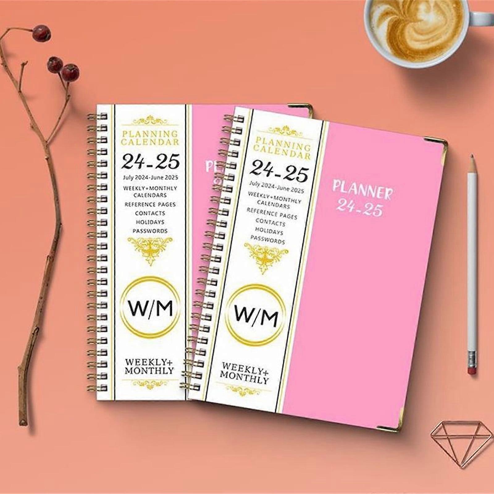 maxiaoxia 2024-2025 English Schedule A5 Plan Book With Separating Pages Plan Notebook Coil Book School Notebooks Paper College