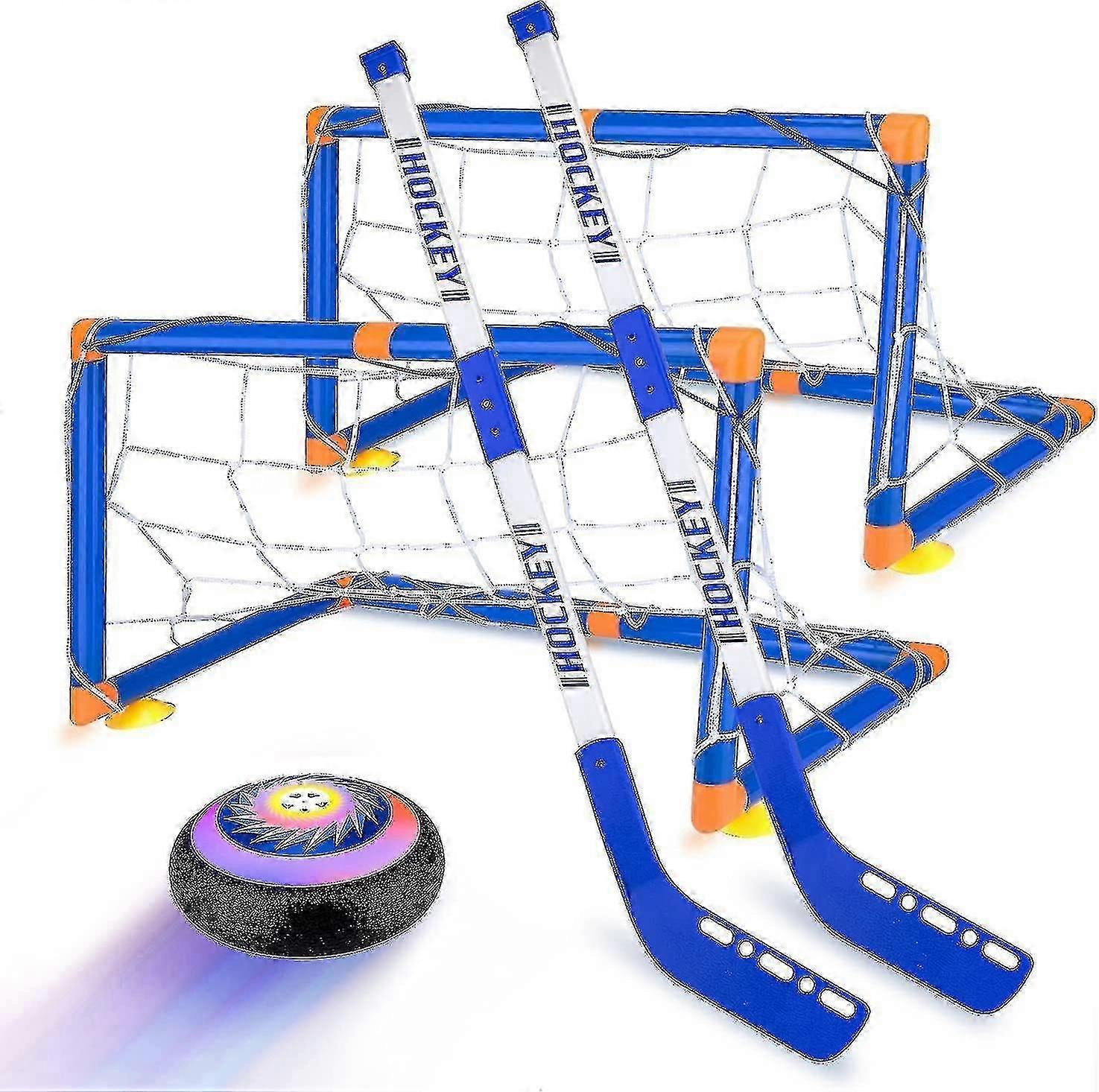 子供のおもちゃのためのホバーホッケーセット、2ゴールでホバーホッケーゲームは、軽い空気ホバーボール、楽しい家族の屋内ホッケーの贈り物を導いた